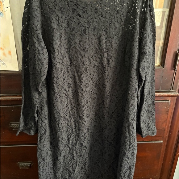 Jessica London Dresses & Skirts - Jessica London Black Lace Long Sleeve Dress